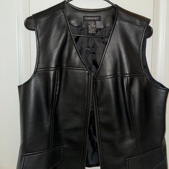 Counterparts Vegan Faux Leather Vest - Picture 2 of 7